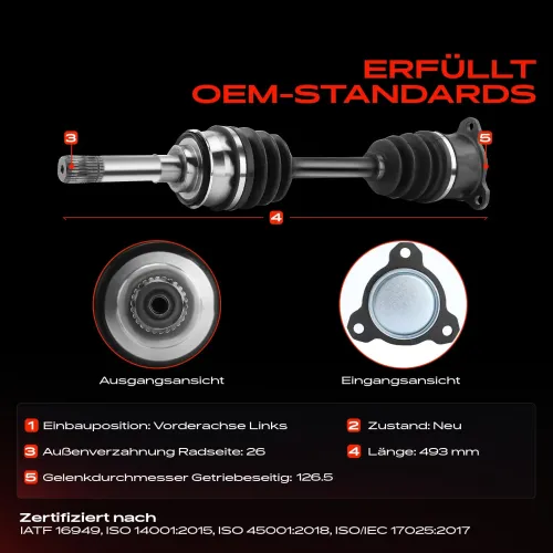 Antriebswelle Vorderachse links vorne links Frankberg 5481FB0010235 Bild Antriebswelle Vorderachse links vorne links Frankberg 5481FB0010235