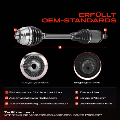 Antriebswelle Vorderachse links Frankberg 5481FB0010238 Bild Antriebswelle Vorderachse links Frankberg 5481FB0010238