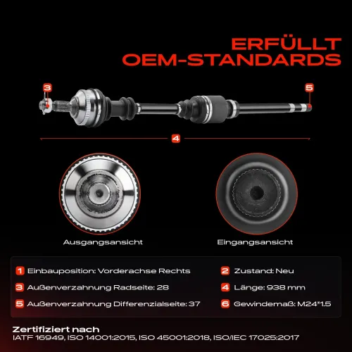 Antriebswelle Vorderachse rechts Frankberg 5481FB0010258 Bild Antriebswelle Vorderachse rechts Frankberg 5481FB0010258
