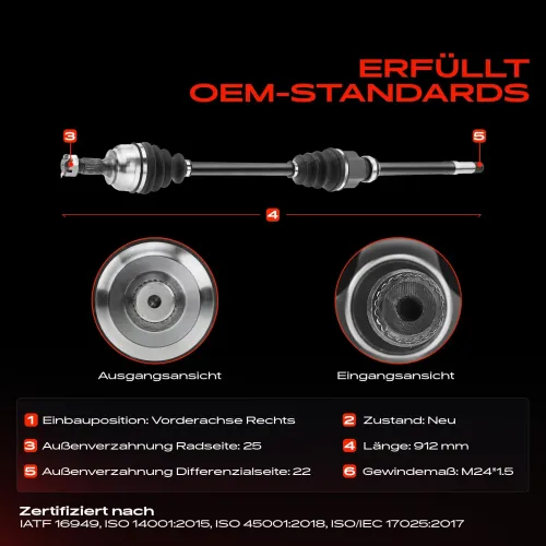 Antriebswelle Vorderachse rechts Frankberg 5481FB0010259 Bild Antriebswelle Vorderachse rechts Frankberg 5481FB0010259