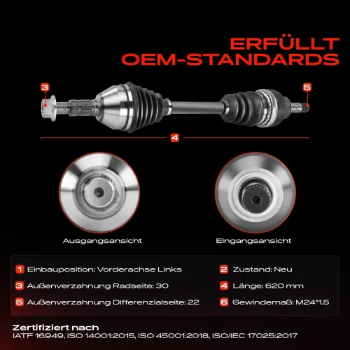 Antriebswelle Vorderachse links Frankberg 5481FB0010302 Bild Antriebswelle Vorderachse links Frankberg 5481FB0010302