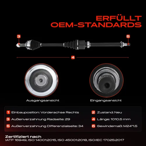 Antriebswelle Vorderachse rechts vorne rechts Frankberg 5481FB0010315 Bild Antriebswelle Vorderachse rechts vorne rechts Frankberg 5481FB0010315