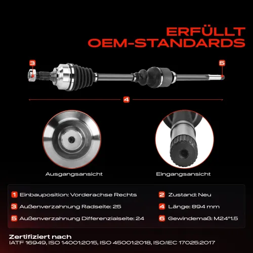 Antriebswelle Vorderachse rechts Frankberg 5481FB0010361 Bild Antriebswelle Vorderachse rechts Frankberg 5481FB0010361