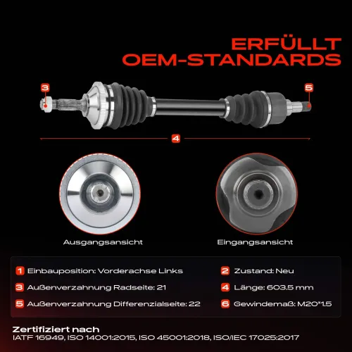 Antriebswelle Vorderachse links Frankberg 5481FB0010364 Bild Antriebswelle Vorderachse links Frankberg 5481FB0010364