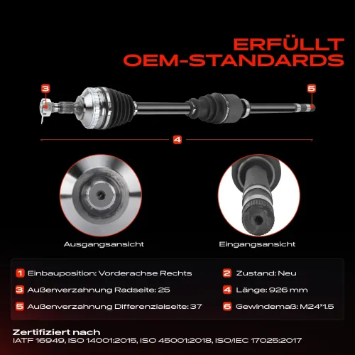 Antriebswelle Vorderachse rechts Frankberg 5481FB0010367 Bild Antriebswelle Vorderachse rechts Frankberg 5481FB0010367