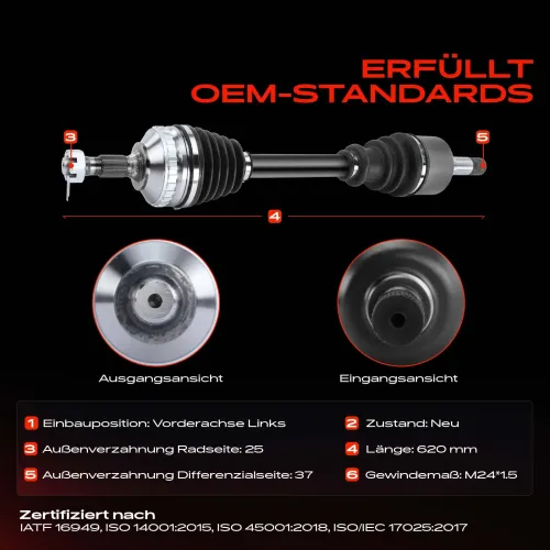 Antriebswelle Vorderachse links vorne links Frankberg 5481FB0010368 Bild Antriebswelle Vorderachse links vorne links Frankberg 5481FB0010368