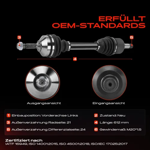 Antriebswelle Vorderachse links Frankberg 5481FB0010369 Bild Antriebswelle Vorderachse links Frankberg 5481FB0010369