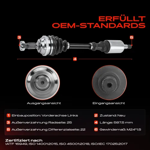 Antriebswelle Vorderachse links Frankberg 5481FB0010370 Bild Antriebswelle Vorderachse links Frankberg 5481FB0010370