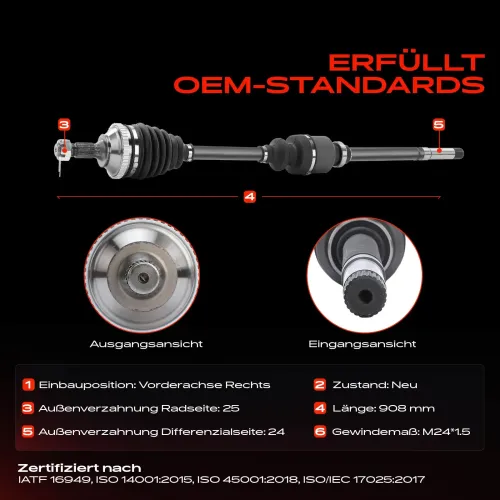 Antriebswelle Vorderachse rechts Frankberg 5481FB0010374 Bild Antriebswelle Vorderachse rechts Frankberg 5481FB0010374