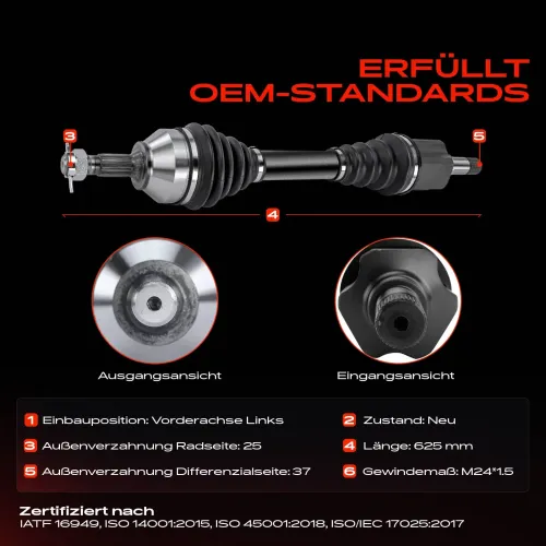 Antriebswelle Vorderachse links Frankberg 5481FB0010378 Bild Antriebswelle Vorderachse links Frankberg 5481FB0010378