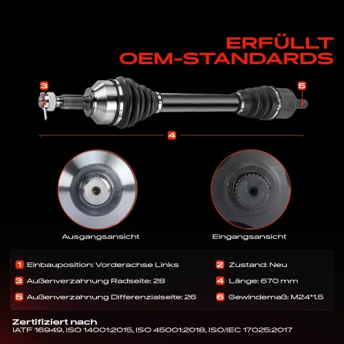Antriebswelle Vorderachse links Vorderachse links Frankberg 5481FB0010387 Bild Antriebswelle Vorderachse links Vorderachse links Frankberg 5481FB0010387