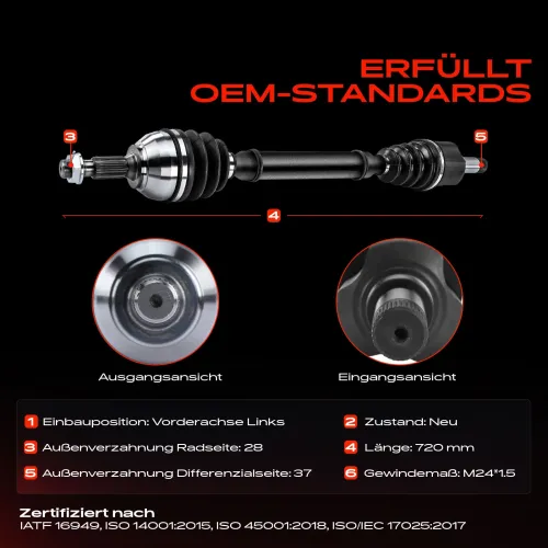 Antriebswelle Vorderachse links vorne links Frankberg 5481FB0010390 Bild Antriebswelle Vorderachse links vorne links Frankberg 5481FB0010390