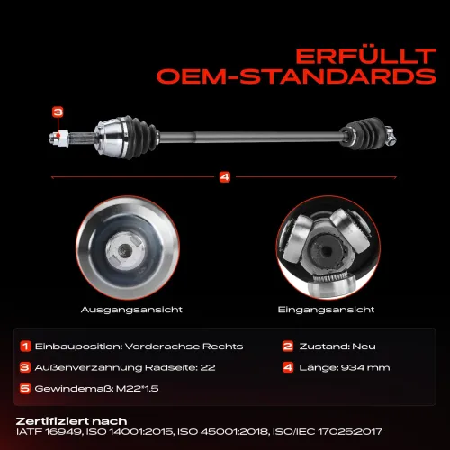 Antriebswelle Vorderachse rechts Frankberg 5481FB0010413 Bild Antriebswelle Vorderachse rechts Frankberg 5481FB0010413