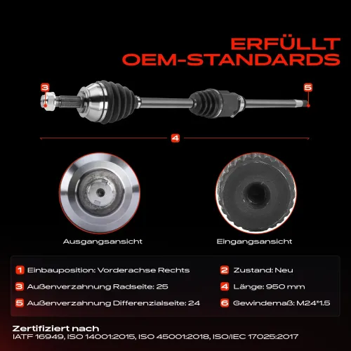 Antriebswelle Vorderachse rechts Frankberg 5481FB0010416 Bild Antriebswelle Vorderachse rechts Frankberg 5481FB0010416