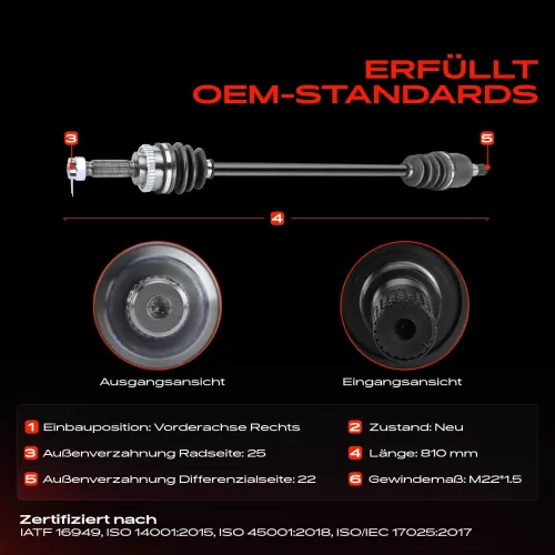 Antriebswelle Vorderachse rechts Frankberg 5481FB0010428 Bild Antriebswelle Vorderachse rechts Frankberg 5481FB0010428