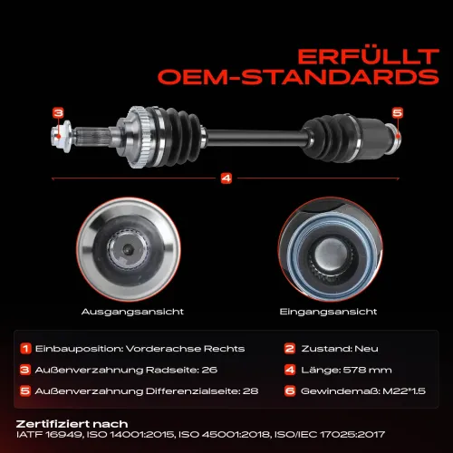 Antriebswelle Vorderachse rechts Frankberg 5481FB0010442 Bild Antriebswelle Vorderachse rechts Frankberg 5481FB0010442
