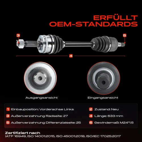 Antriebswelle Vorderachse links Frankberg 5481FB0010445 Bild Antriebswelle Vorderachse links Frankberg 5481FB0010445