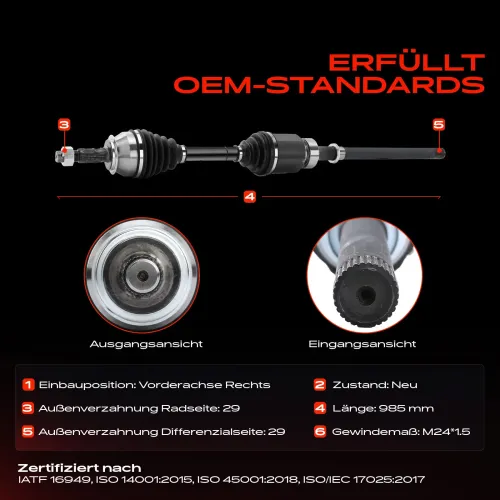 Antriebswelle Vorderachse rechts Frankberg 5481FB0010467 Bild Antriebswelle Vorderachse rechts Frankberg 5481FB0010467