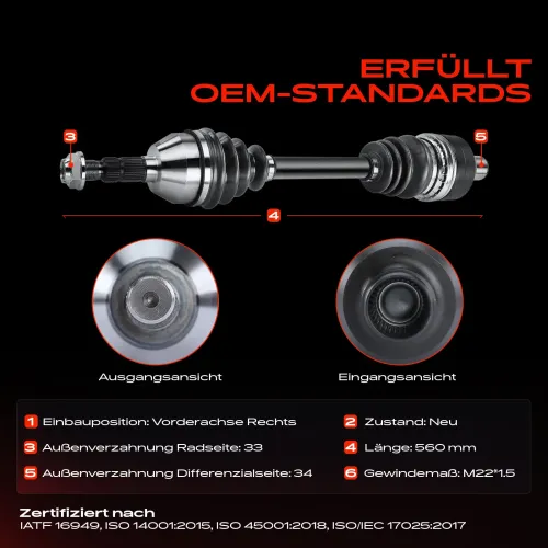 Antriebswelle Vorderachse rechts Frankberg 5481FB0010484 Bild Antriebswelle Vorderachse rechts Frankberg 5481FB0010484