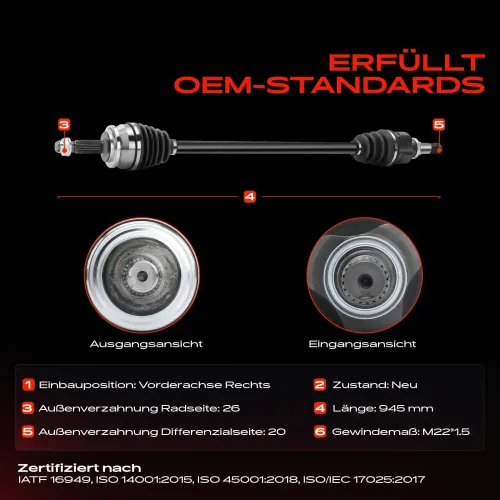 Antriebswelle Vorderachse rechts Frankberg 5481FB0010535 Bild Antriebswelle Vorderachse rechts Frankberg 5481FB0010535