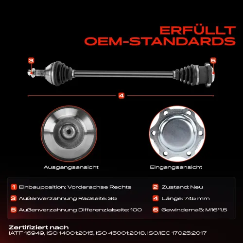 Antriebswelle Vorderachse rechts Frankberg 5481FB0010550 Bild Antriebswelle Vorderachse rechts Frankberg 5481FB0010550