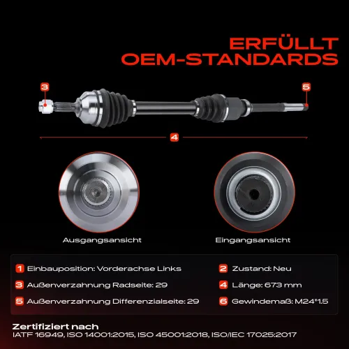 Antriebswelle Vorderachse links vorne links Frankberg 5481FB0010584 Bild Antriebswelle Vorderachse links vorne links Frankberg 5481FB0010584