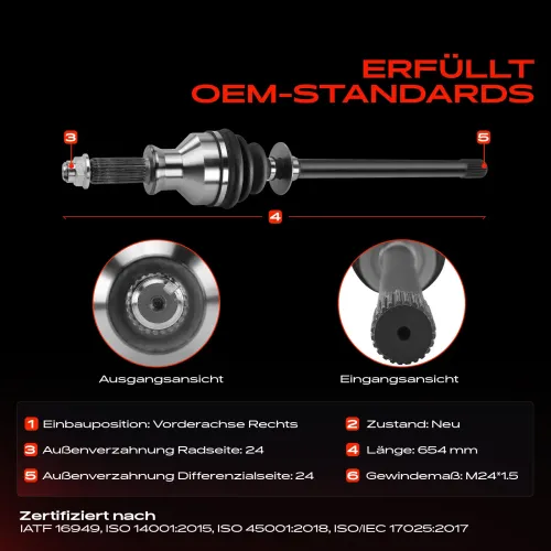 Antriebswelle Vorderachse rechts Frankberg 5481FB0010598 Bild Antriebswelle Vorderachse rechts Frankberg 5481FB0010598