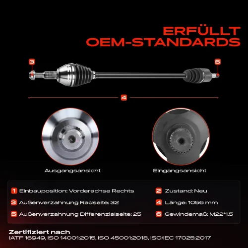 Antriebswelle Vorderachse rechts Frankberg 5481FB0010619 Bild Antriebswelle Vorderachse rechts Frankberg 5481FB0010619