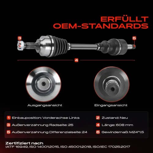 Antriebswelle Vorderachse links Frankberg 5481FB0010625 Bild Antriebswelle Vorderachse links Frankberg 5481FB0010625