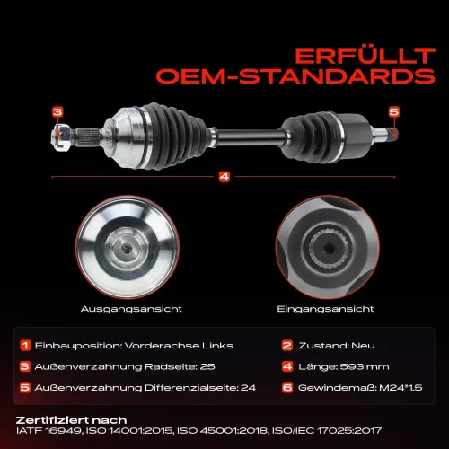 Antriebswelle Vorderachse links Frankberg 5481FB0010626 Bild Antriebswelle Vorderachse links Frankberg 5481FB0010626