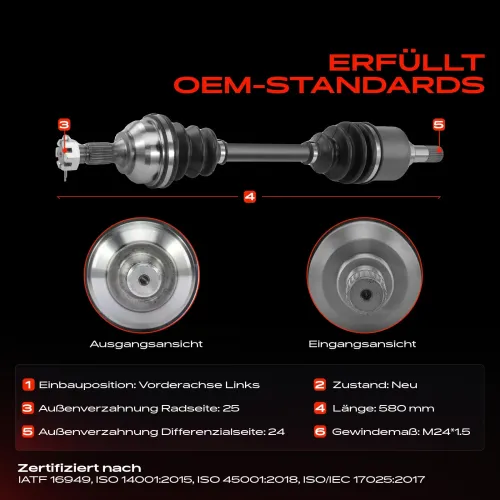 Antriebswelle Vorderachse links Frankberg 5481FB0010644 Bild Antriebswelle Vorderachse links Frankberg 5481FB0010644