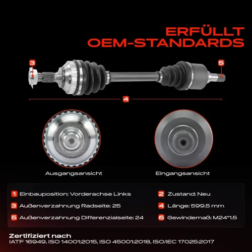Antriebswelle Vorderachse links vorne links Frankberg 5481FB0010650 Bild Antriebswelle Vorderachse links vorne links Frankberg 5481FB0010650