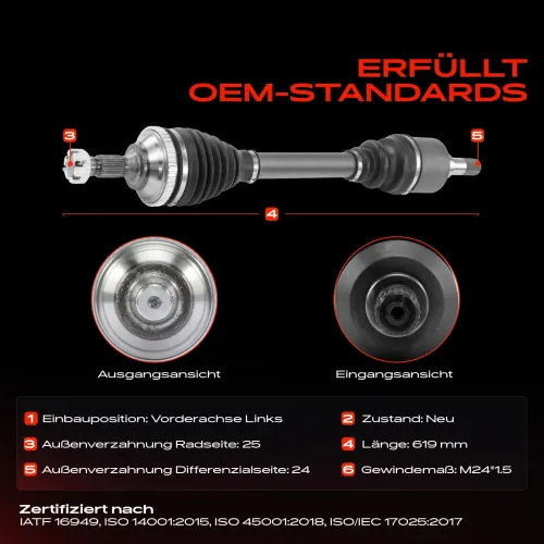 Antriebswelle Vorderachse links Frankberg 5481FB0010658 Bild Antriebswelle Vorderachse links Frankberg 5481FB0010658