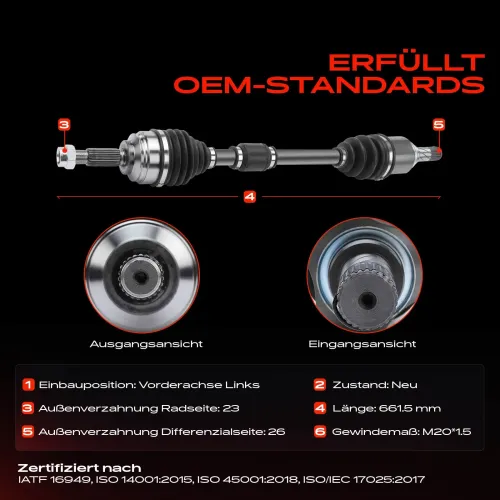 Antriebswelle Vorderachse links Frankberg 5481FB0010692 Bild Antriebswelle Vorderachse links Frankberg 5481FB0010692