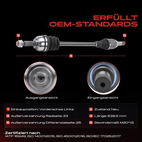 Antriebswelle Vorderachse links Frankberg 5481FB0010696 Bild Antriebswelle Vorderachse links Frankberg 5481FB0010696