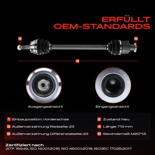 Antriebswelle Vorderachse Frankberg 5481FB0010703 Bild Antriebswelle Vorderachse Frankberg 5481FB0010703