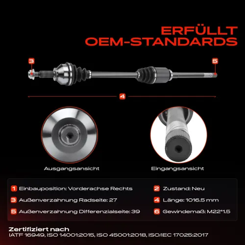 Antriebswelle Vorderachse rechts Frankberg 5481FB0010712 Bild Antriebswelle Vorderachse rechts Frankberg 5481FB0010712