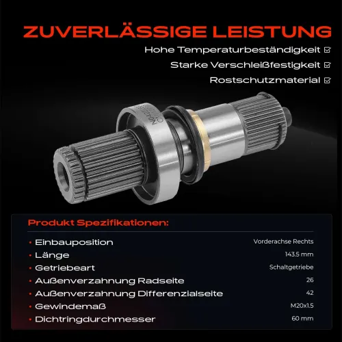 Steckwelle, Differential Frankberg 5481FB0010724 Bild Steckwelle, Differential Frankberg 5481FB0010724