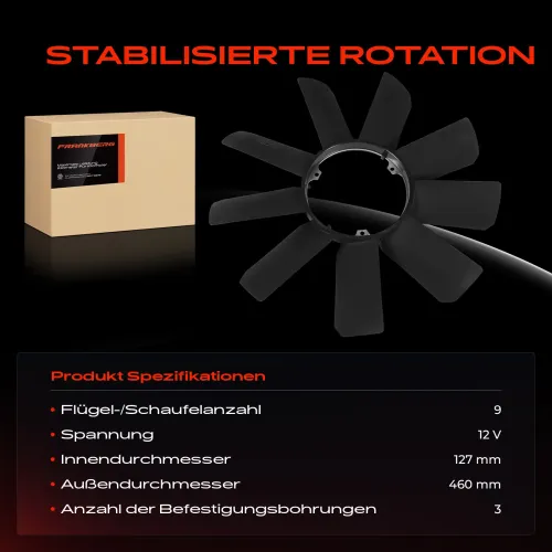 Lüfterrad, Motorkühlung 12 V Frankberg 5481FB0012394 Bild Lüfterrad, Motorkühlung 12 V Frankberg 5481FB0012394
