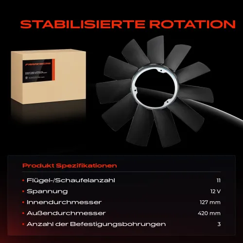 Lüfterrad, Motorkühlung 12 V Frankberg 5481FB0012398 Bild Lüfterrad, Motorkühlung 12 V Frankberg 5481FB0012398