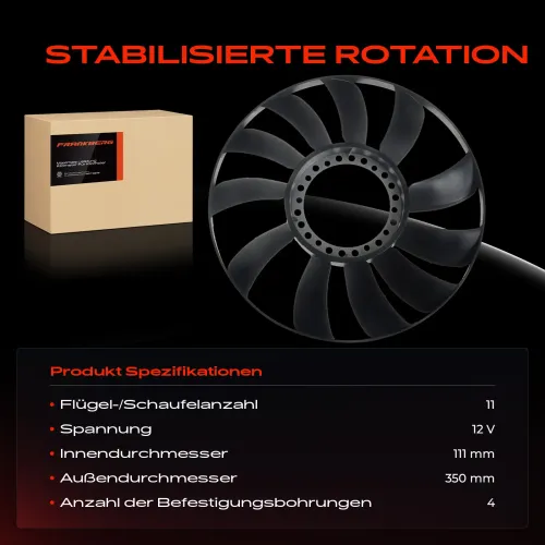 Lüfterrad, Motorkühlung 12 V Frankberg 5481FB0012400 Bild Lüfterrad, Motorkühlung 12 V Frankberg 5481FB0012400