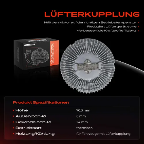 Kupplung, Kühlerlüfter Frankberg 5481FB0012405 Bild Kupplung, Kühlerlüfter Frankberg 5481FB0012405