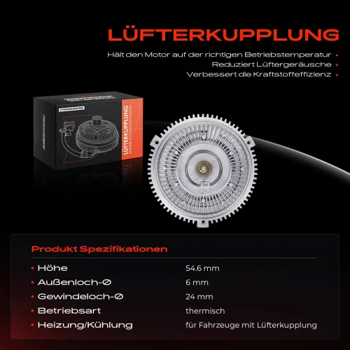 Kupplung, Kühlerlüfter Frankberg 5481FB0012406 Bild Kupplung, Kühlerlüfter Frankberg 5481FB0012406
