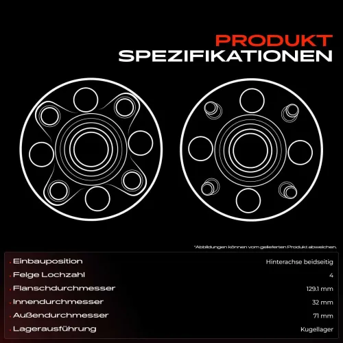 Radnabe Hinterachse beidseitig Frankberg 5481FB0014300 Bild Radnabe Hinterachse beidseitig Frankberg 5481FB0014300