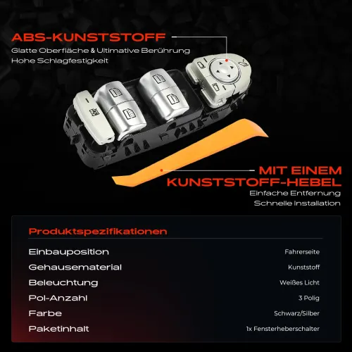 Schalter, Fensterheber fahrerseitig Frankberg 5481FB0014487 Bild Schalter, Fensterheber fahrerseitig Frankberg 5481FB0014487