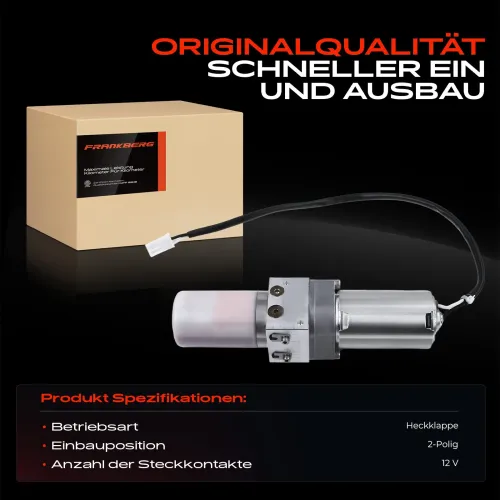 Hydraulikpumpe, Lenkung Fahrzeugheckklappe Frankberg 5481FB0014768 Bild Hydraulikpumpe, Lenkung Fahrzeugheckklappe Frankberg 5481FB0014768