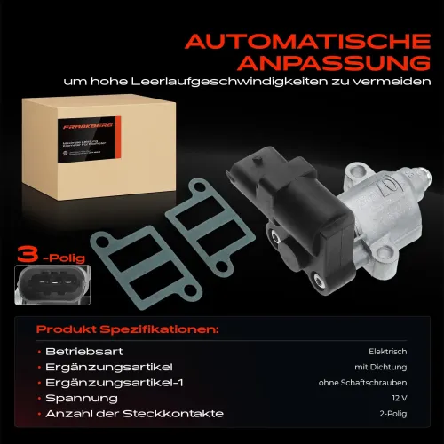 Leerlaufregelventil, Luftversorgung 12 V Frankberg 5481FB0015058 Bild Leerlaufregelventil, Luftversorgung 12 V Frankberg 5481FB0015058