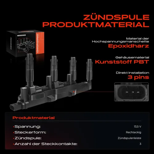Zündspule 13,5 V Frankberg 5481FB0015062 Bild Zündspule 13,5 V Frankberg 5481FB0015062