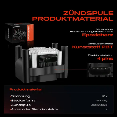 Zündspule 13,5 V Frankberg 5481FB0015087 Bild Zündspule 13,5 V Frankberg 5481FB0015087