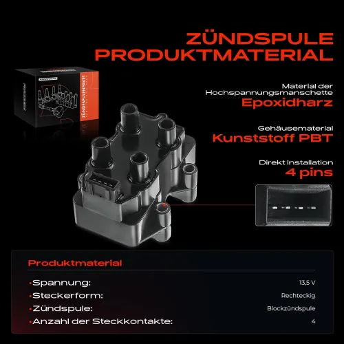 Zündspule 13,5 V Frankberg 5481FB0015090 Bild Zündspule 13,5 V Frankberg 5481FB0015090